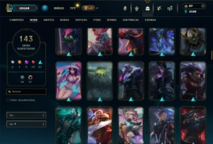 Diamante 4 com 150 Champs e 143 Skins + Ryze Triunfante - League of Legends LOL