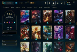 Diamante 4 com 150 Champs e 143 Skins + Ryze Triunfante - League of Legends LOL