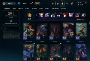 Diamante 4 com 150 Champs e 143 Skins + Ryze Triunfante - League of Legends LOL