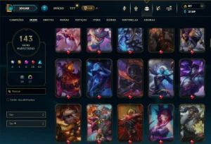 Diamante 4 com 150 Champs e 143 Skins + Ryze Triunfante - League of Legends LOL