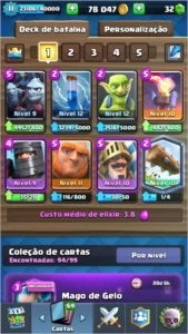 CONTA CLASH ROYALE - LVL 11 - 4000 TROFÉUS - CARDS LVL 12/13