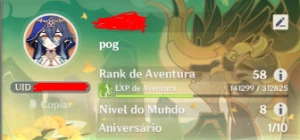 Conta Ar 58 Com 24 Personagens 5* E 5 Armas 5* - Genshin Impact