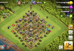 Clash of clans cv11 com 6 construtores
