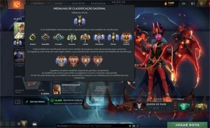 CONTA DOTA 2 DIVINE COM ARCANAS, PERSONAS, IMORTAIS E SETS
