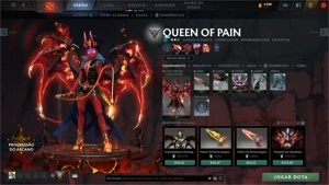 CONTA DOTA 2 DIVINE COM ARCANAS, PERSONAS, IMORTAIS E SETS