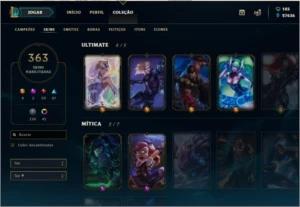 Diamante II - 363 skins - League of Legends LOL