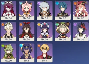CONTA AR 54 COM 7 PERSONAGENS 5 ESTRELAS ⭐⭐⭐⭐⭐ - Genshin Impact