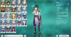 CONTA GENSHIN COM MUITOS PERSONAGENS E ARMAS 5* NO AR55 - Genshin Impact