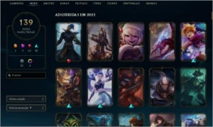 Conta lol gold 4 139 skins - League of Legends
