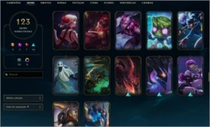 Conta mestre, 122 skins, 132 champs - League of Legends LOL