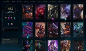 Conta mestre, 122 skins, 132 champs - League of Legends LOL
