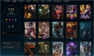 Conta mestre, 122 skins, 132 champs - League of Legends LOL