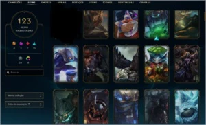 Conta mestre, 122 skins, 132 champs - League of Legends LOL