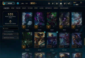Esmeralda 3 com 70 Champs e 8 Skins - League of Legends LOL