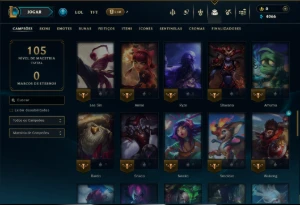 Esmeralda 3 com 70 Champs e 8 Skins - League of Legends LOL