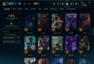 Esmeralda 3 com 70 Champs e 8 Skins - League of Legends LOL