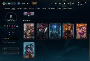 Esmeralda 3 com 70 Champs e 8 Skins - League of Legends LOL