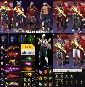 Conta de free fire com o segundo passe
