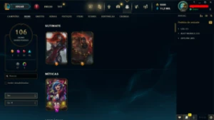 Conta LOL LVL 294 | 152 Campeões| 106 Skins | 2.5K RP| 2015 - League of Legends