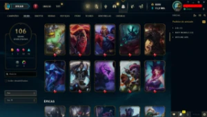 Conta LOL LVL 294 | 152 Campeões| 106 Skins | 2.5K RP| 2015 - League of Legends