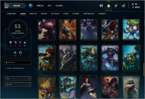 Conta prata 4 com 102 champs e 55 skins - League of Legends LOL