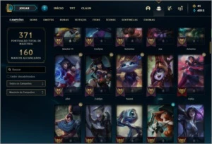 Conta prata 4 com 102 champs e 55 skins - League of Legends LOL