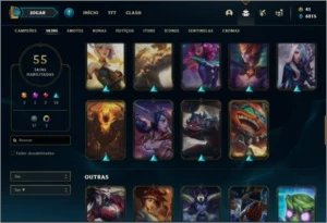 Conta prata 4 com 102 champs e 55 skins - League of Legends LOL