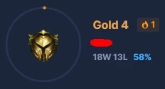 CONTA LOL GOLD 4 WINRATE ALTO - League of Legends