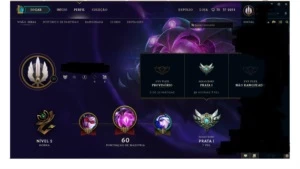 Conta League of Legends Prata I LOL