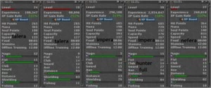 Tibia char em celebra com varios outros makers na acc