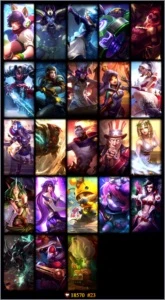Conta League of Legends, 23 skins, 56 champs, 11k de IP LOL