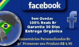 Seguidores 100% BR + Likes em páginas de Facebook