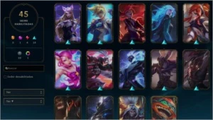 Conta League of Legends - Platina IV - Level 317 - 45 Skins LOL
