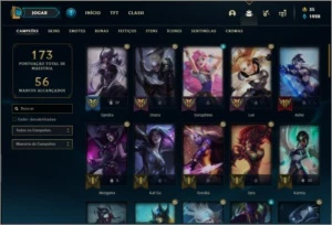Conta prata 2 com 60 champ, 103 skin e 4 Edição de Prestigio - League of Legends LOL