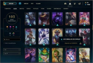 Conta prata 2 com 60 champ, 103 skin e 4 Edição de Prestigio - League of Legends LOL