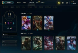 Conta simples com skin Poppy Hextech - League of Legends LOL