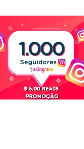 1K Seguidores Instagram R$ 5,00 Reais Entrega Rapida! - Redes Sociais