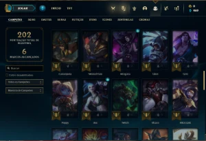 Conta ouro 4 com 65 Champs e 18 Skins + 4 Vitoriosas - League of Legends LOL