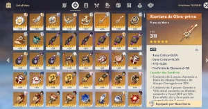 17 Pers 5* + 5 Armas +3 Bis + 2 Mesês Benção, Garantido E + - Genshin Impact
