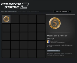 Contas steam CS2 com medalha de 5 anos + Primeiro e-mail. - Counter Strike