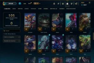 Esmeralda 1 com 75 Champs e 4 Skins - League of Legends LOL