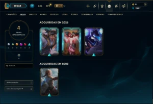 Esmeralda 1 com 75 Champs e 4 Skins - League of Legends LOL
