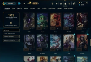 Esmeralda 1 com 75 Champs e 4 Skins - League of Legends LOL