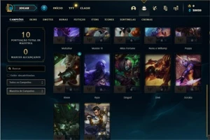 Conta ouro 1 com 22 Champs e 3 Skins + 10 Fragmentos - League of Legends LOL