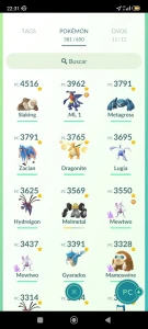 Conta Pokemon Go top nv 43 foco PvP