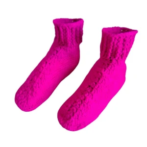 Pantufa de Lã 33 Pink - Artesanato e Personalizados