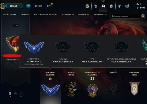 Conta LOL Diamante 1 Skin Ultimate - League of Legends
