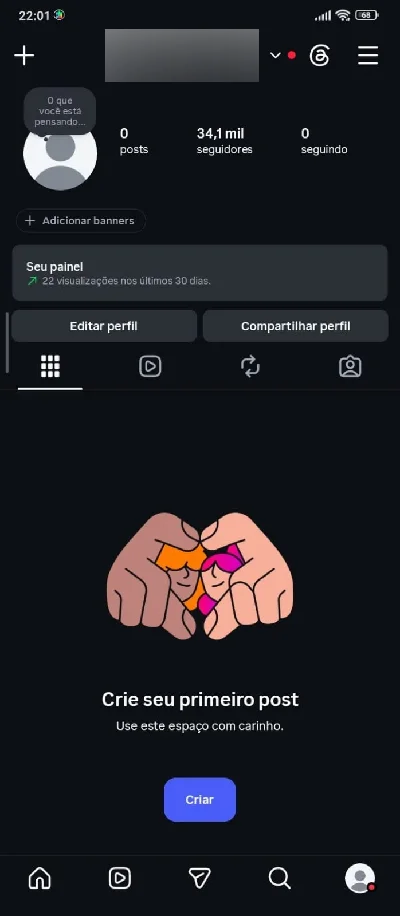 Conta do Instagram com 34K de seguidores - Redes Sociais