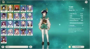 AR 41 [Venti, Jean, Diluc, Arco de Amos, Espinha Celestial] - Genshin Impact
