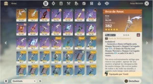AR 41 [Venti, Jean, Diluc, Arco de Amos, Espinha Celestial] - Genshin Impact
